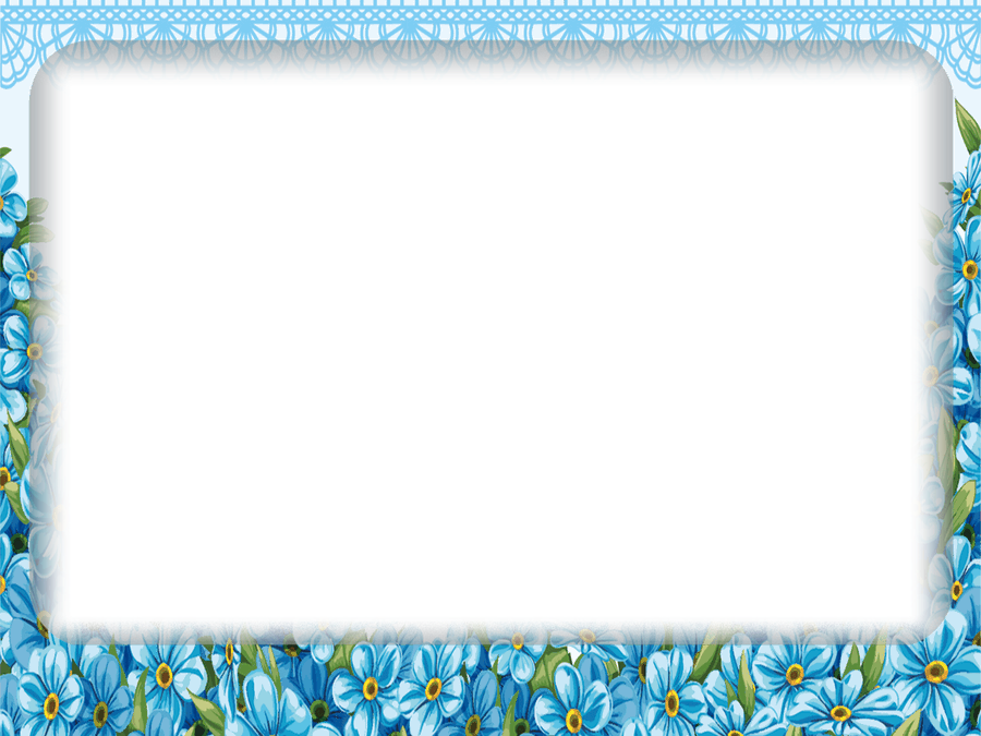 Blue Lace Floral Birthday Frame