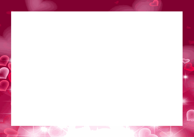 Pink Hearts Bokeh Frame