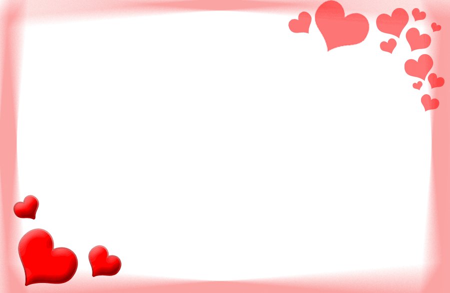 Coral Hearts Corner Frame