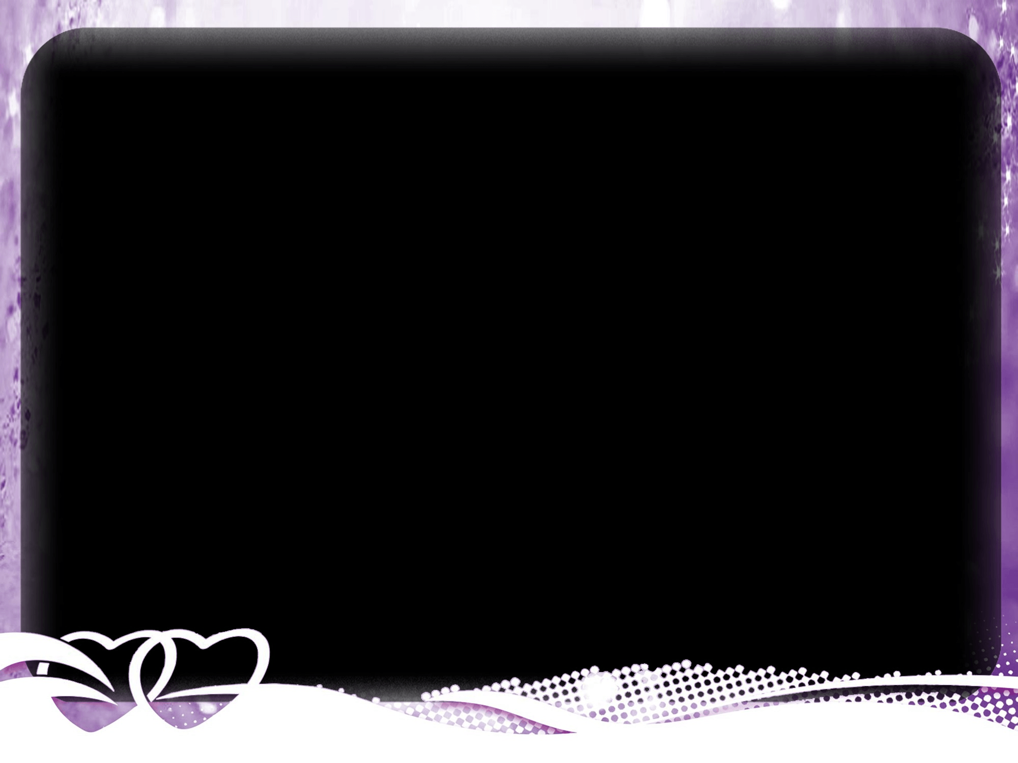 Purple Hearts Wedding Frame