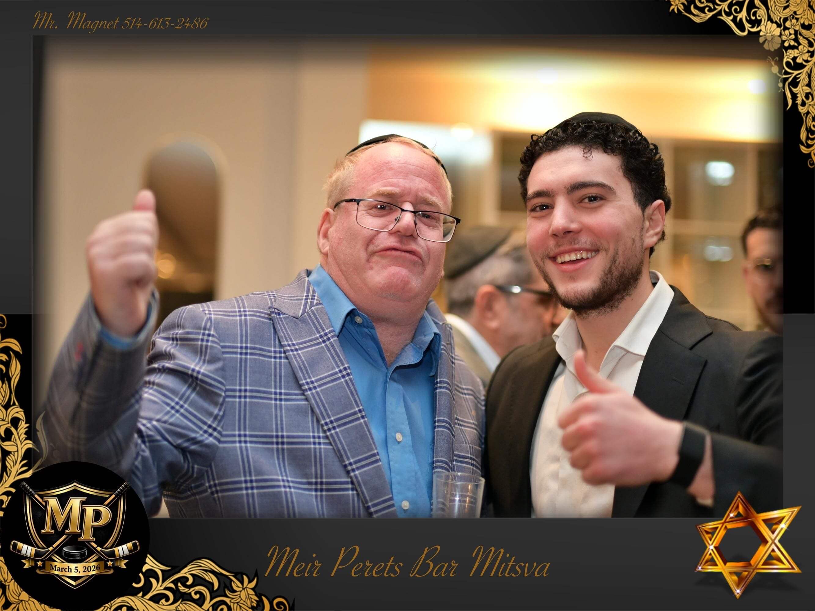 Bar Mitzvah photo magnet